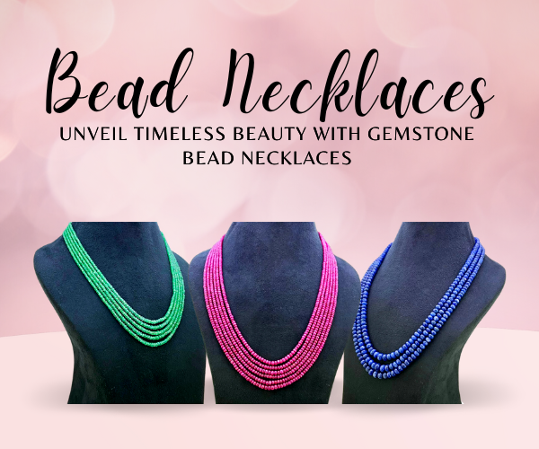NATURAL GEMSTONE BEAD NECKLACES
